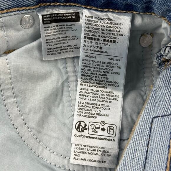 Levi's Baggy Bootcut Women's Jeans Flea Market Find Light Wash - Picture 4 of 10